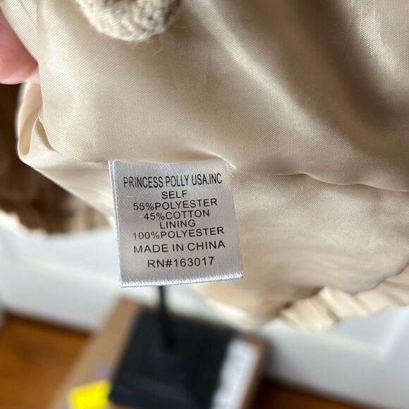 Princess Polly Bomber Jacket Tan Size M/L Nwot - Picture 4 of 6